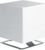 A white humidifier on a metallic stand against a white background. Produktbild-Vorschau