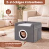 KOMFOTTEU Katzenhöhle, Katzenhaus mit Sisal-Kratzmatte & Produktbild-Vorschau 2