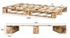 sunnypillow 140x200 cm Palettenbett aus Holz Holzbett Produktbild-Vorschau 2
