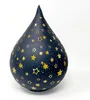 LED Dekoobjekt Tropfen FESTIVAL Sterne H. 24cm schwarz gold Produktbild-Vorschau 3