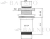 Tappo Balneo click-clack universale per lavabo ottone 38 mm Anteprima dell’immagine prodotto 5