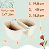 Blumenkasten Balkon Beidseitiger Balkonkasten mit Halterung Produktbild-Vorschau 2