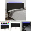 The Living Store LED Kopfteil Schwarz 163x16x118/128 cm Produktbild-Vorschau 1