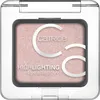 A single eyeshadow compact with a pink shimmery eyeshadow inside. Produktbild-Vorschau