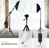 Lot de 3 lampes de studio avec boîte à lumière, trépied en Voir les images du produit 3