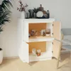 vidaXL Kredens biały 60x34x75 cm lite drewno sosnowe Podgląd zdjęcia produktu 3