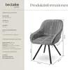 tectake® Drehbarer Armlehnstuhl Snug gepolstert, in Produktbild-Vorschau 7