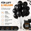 50x balóny balóny balón vzduch, hélium čierna svadobná Náhľad obrázku produktu 2