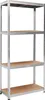 Scaffale 4 livelli 174X80X40 150 Kg Argento Anteprima dell’immagine prodotto 4