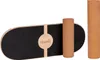 A balance board and two cork rollers are displayed against a white background. Produktbild-Vorschau