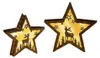 2 stuks LED-houten sterren, bruin, kerstdecoratie, 30 cm Productafbeelding-voorbeeld 1