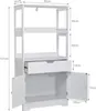 Mondeer Hochschrank Badschrank mit Schublade 60 x 30 x Produktbild-Vorschau 4