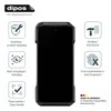 A black smartphone screen protector is shown in the center, surrounded by icons and text describing its features. Produktbild-Vorschau