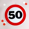 Metallschild mit Verkehrszeichen als Dekoration zum 50. Produktbild-Vorschau 2