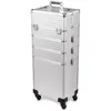 Kosmetikkoffer auf Rollen Aluminium Silber 70L Make-up Produktbild-Vorschau 1