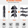 A three-step visual guide showing how to unfold a rolling cart. Voir les images du produit