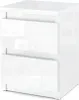 Comodino Molly, bianco GLOSS, comodino per lampada, Anteprima dell’immagine prodotto 1