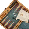Manopoulos Luxus Backgammon – Türkisfarbener Naturkork – Produktbild-Vorschau 3