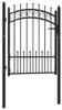vidaXL Brána do plotu EMMEN s hroty, ocel, 104 x 109,5 cm, Náhled obrázku produktu 6