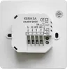 The back of a white smart thermostat with connection terminals and labels. Podgląd zdjęcia produktu