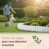 Floranica Bordure de Jardin en bois 20 x 200 cm Blanc Voir les images du produit 6