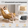 HOMCOM Schaukelstuhl Schaukelsessel Schneidersitz mit Produktbild-Vorschau 8