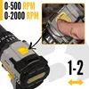 Trapano a percussione a batteria senza spazzole 2×Aku 2,0Ah Anteprima dell’immagine prodotto 13