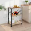 A kitchen cart with items on it, placed in a kitchen setting. Náhled obrázku produktu