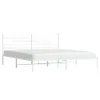vidaXL Bettgestell mit Kopfteil Metall Weiß 193x203 cm -  Produktbild-Vorschau 14