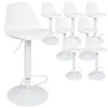 A group of white bar stools arranged on a white background. Produktbild-Vorschau