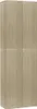 A tall, narrow, four-door cabinet with a wood-grain finish. Produktbild-Vorschau