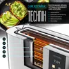 A cutaway view of a toaster, highlighting its internal components and features, with toast and avocado in the background. Anteprima dell’immagine prodotto