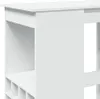 vidaXL Barový stůl s policí bílý 90x47,5x103,5 cm materiál Náhled obrázku produktu 7