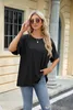 ASKSA Damen T-Shirt Sommer Kurzarm Oversized Rundhals Produktbild-Vorschau 4