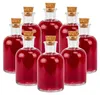 Sklenené fľaše Relaxdays, sada 8 ks, korkový uzáver, 150 Náhľad obrázku produktu 1