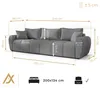 AX LIVING Malatya Big Canapé avec fonction sommeil Voir les images du produit 8
