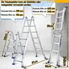 Jopassy Escabeau télescopique Alu léger 4x4 niveaux Argent Voir les images du produit 2