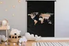 MuchoWow® Wandteppich Wandbehang Weltkarte - Farben - Produktbild-Vorschau 4