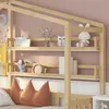 L-Baumhausbett aus Massivholz mit Schubladen und Regalen – Produktbild-Vorschau 5
