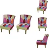 A collection of patchwork accent chairs on a white background. Produktbild-Vorschau