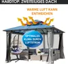 Alu Pavillon PAGODE 3,5x3,5m hellgrau mit Moskitonetz Produktbild-Vorschau 4