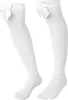 Overknee-Strümpfe mit weißer Schleife - weiß Produktbild-Vorschau 3