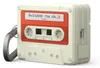 A product shot of an Apple AirPods Pro case designed to look like a retro cassette tape. Produktbild-Vorschau