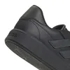 A close-up view of the heel and side of a black Adidas sneaker. Produktbild-Vorschau