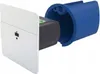 A white faceplate with a black sensor module and a blue mounting box. Anteprima dell’immagine prodotto