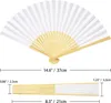 ZOOI 12er Pack Handfächer Weiß Hochzeit Party Deko DIY Produktbild-Vorschau 2
