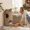 Cama para gatos "Fudajo Forest" en color beige, con altura Vista previa de la imagen del producto 8
