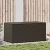 Cassetta da giardino in poly rattan 100x50x50 cm marrone Anteprima dell’immagine prodotto 1