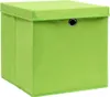 A green fabric storage box with a lid. Náhled obrázku produktu