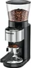 A black and silver coffee grinder filled with coffee beans. Anteprima dell’immagine prodotto